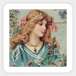 Victorian woman classic painting vintage Sticker